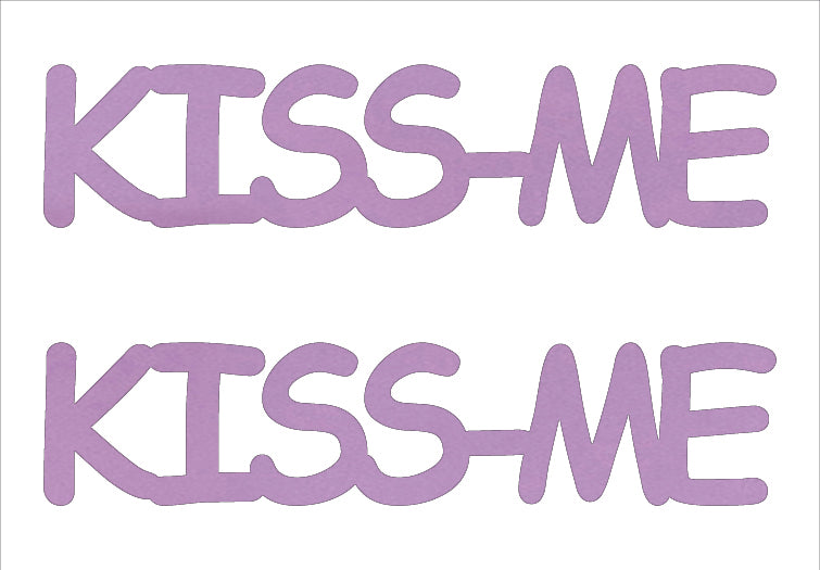 Custom-Buzz Word - KISS ME Pink