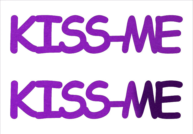 Custom-Buzz Word - KISS ME Purple