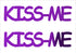 Custom-Buzz Word - KISS ME Purple