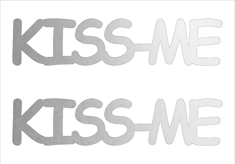 Custom-Buzz Word - KISS ME Silver