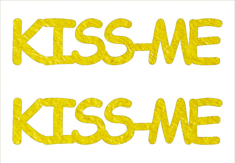 Custom-Buzz Word - KISS ME Yellow Paper