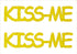 Custom-Buzz Word - KISS ME Yellow Paper