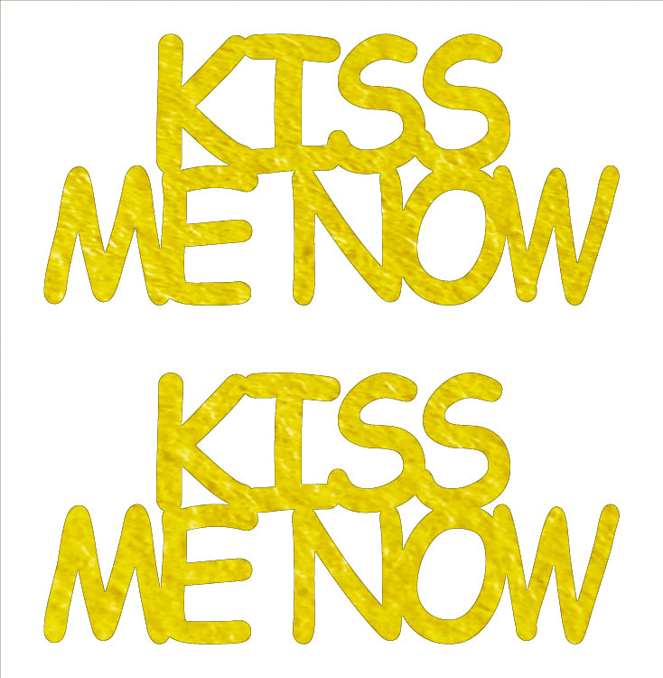 Custom-Buzz Word - KISS ME NOW Yellow Paper