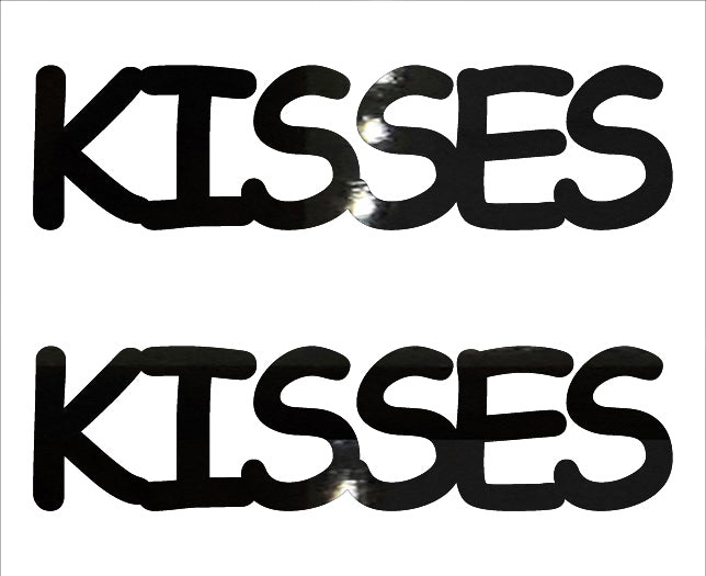 Custom-Buzz Word - KISSES Black