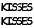 Custom-Buzz Word - KISSES Black