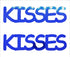 Custom-Buzz Word - KISSES Blue Royal