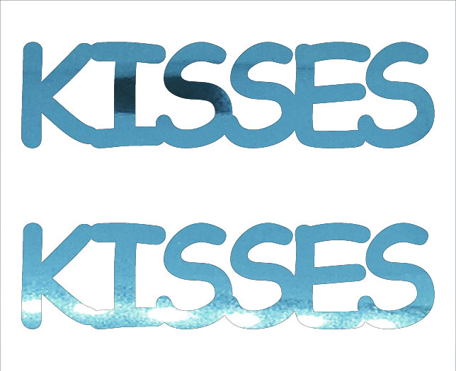 Custom-Buzz Word - KISSES Blue Sky