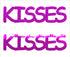 Custom-Buzz Word - KISSES Fuchsia