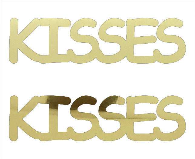 Custom-Buzz Word - KISSES Gold