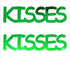 Custom-Buzz Word - KISSES Green