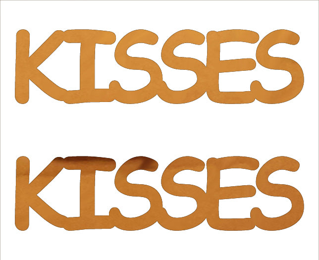 Custom-Buzz Word - KISSES Orange