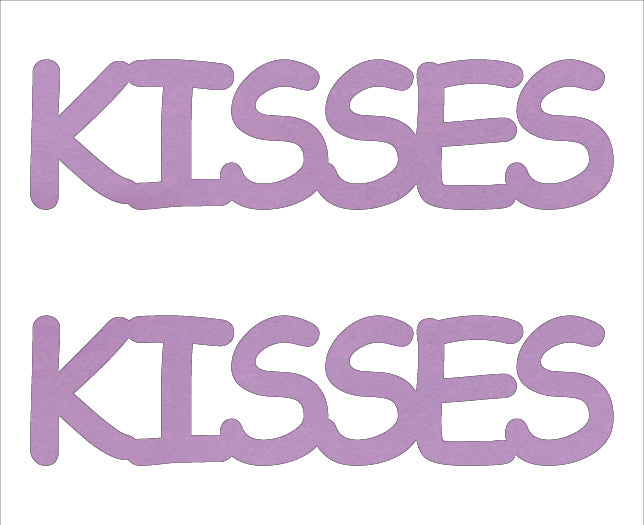 Custom-Buzz Word - KISSES Pink