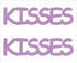 Custom-Buzz Word - KISSES Pink