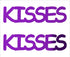 Custom-Buzz Word - KISSES Purple