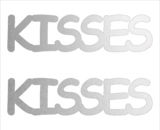 Custom-Buzz Word - KISSES Silver