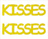 Custom-Buzz Word - KISSES Yellow Paper