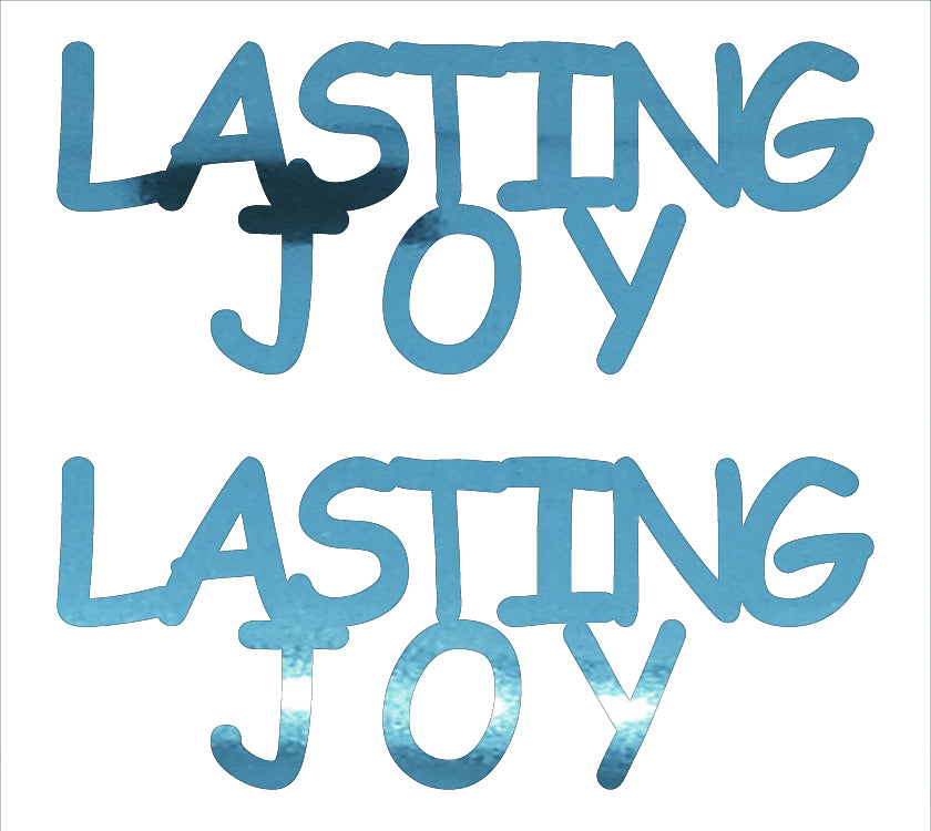 Custom-Buzz Word - LASTING JOY Blue Sky