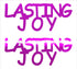 Custom-Buzz Word - LASTING JOY Fuchsia