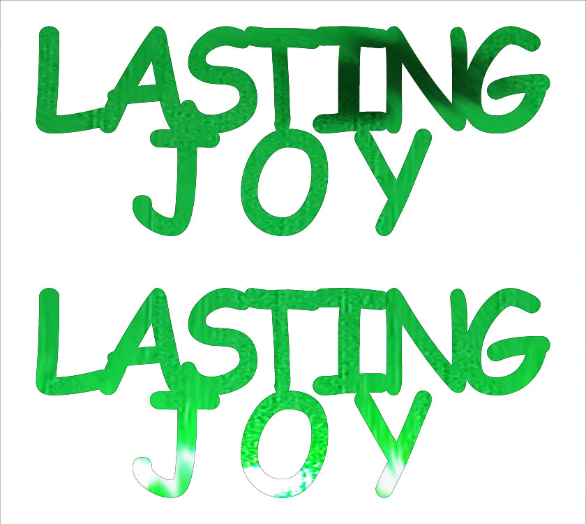 Custom-Buzz Word - LASTING JOY Green