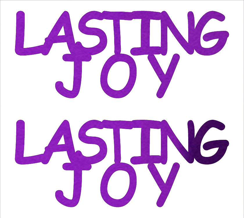 Custom-Buzz Word - LASTING JOY Purple