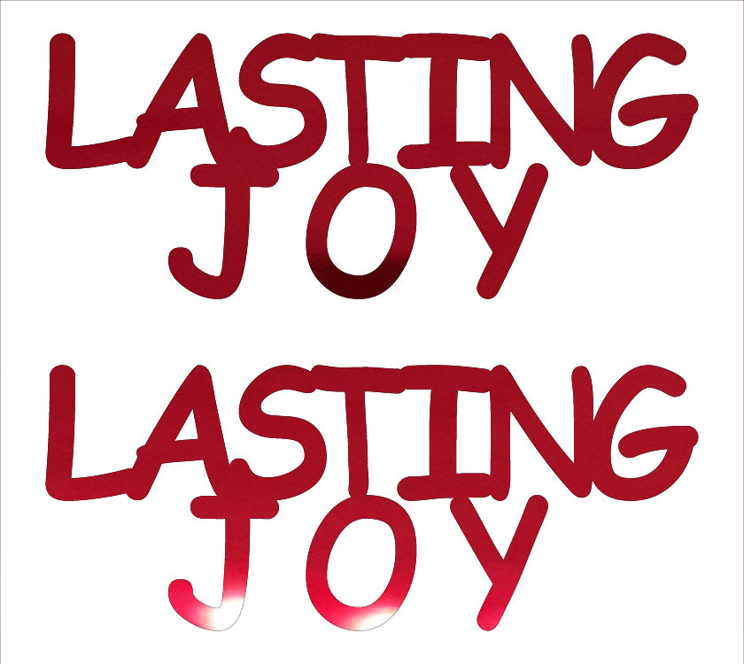 Custom-Buzz Word - LASTING JOY Red