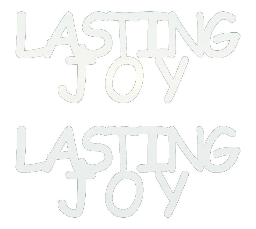 Custom-Buzz Word - LASTING JOY White