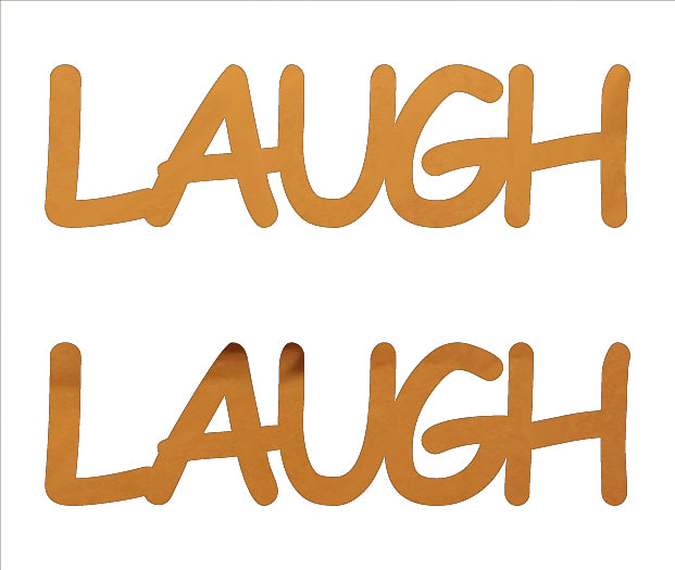 Custom-Buzz Word - LAUGH Orange