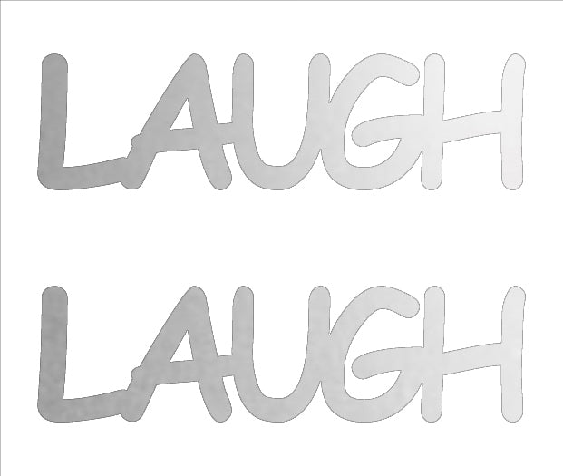 Custom-Buzz Word - LAUGH Silver