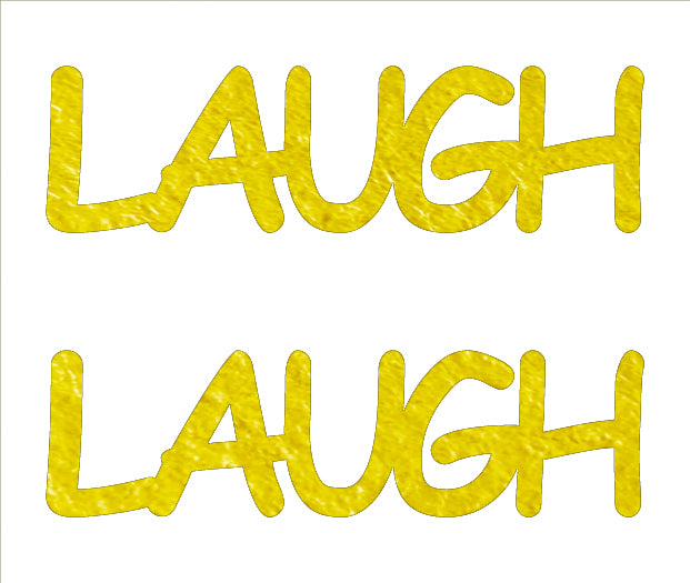 Custom-Buzz Word - LAUGH Yellow Paper