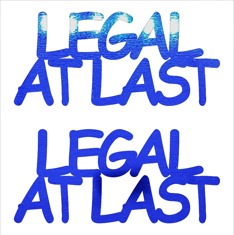 Custom-Buzz Word - LEGAL AT LAST Blue Royal