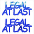 Custom-Buzz Word - LEGAL AT LAST Blue Royal