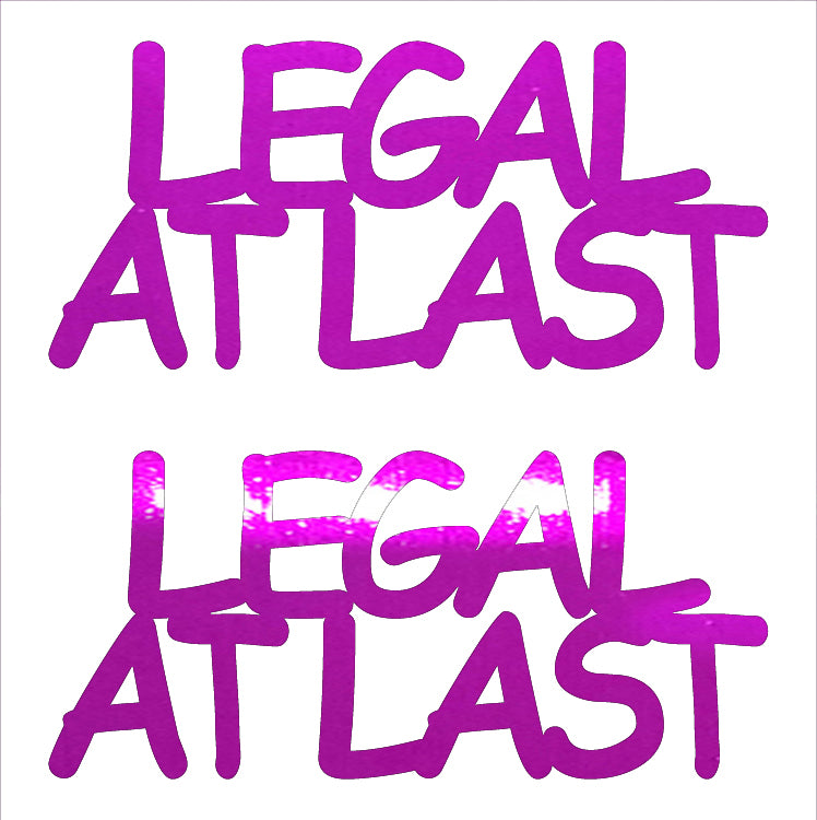 Custom-Buzz Word - LEGAL AT LAST Fuchsia