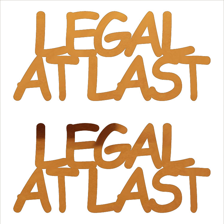 Custom-Buzz Word - LEGAL AT LAST Orange