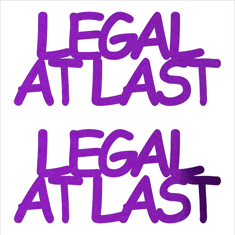 Custom-Buzz Word - LEGAL AT LAST Purple