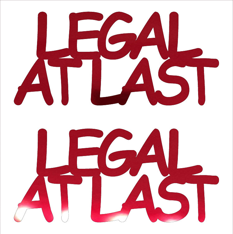 Custom-Buzz Word - LEGAL AT LAST Red