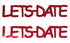 Custom-Buzz Word - LETS DATE Red