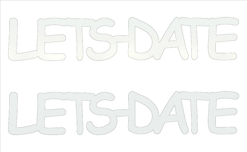 Custom-Buzz Word - LETS DATE White