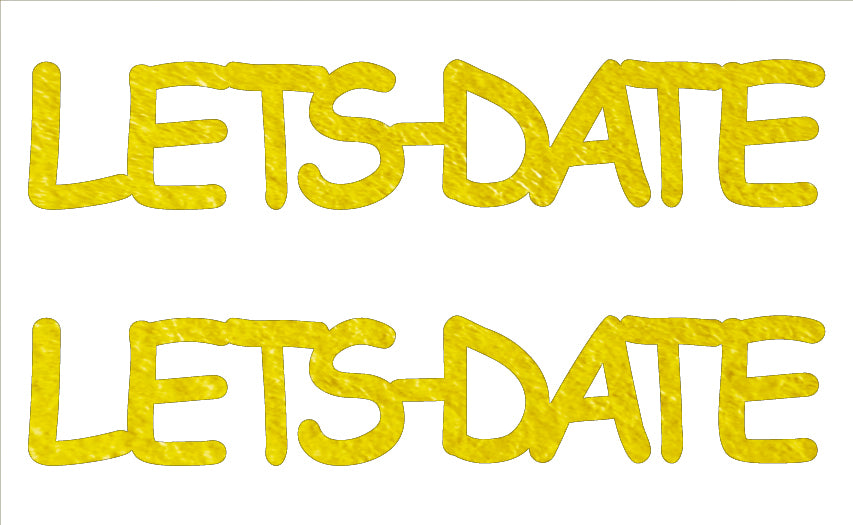 Custom-Buzz Word - LETS DATE Yellow Paper