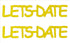 Custom-Buzz Word - LETS DATE Yellow Paper