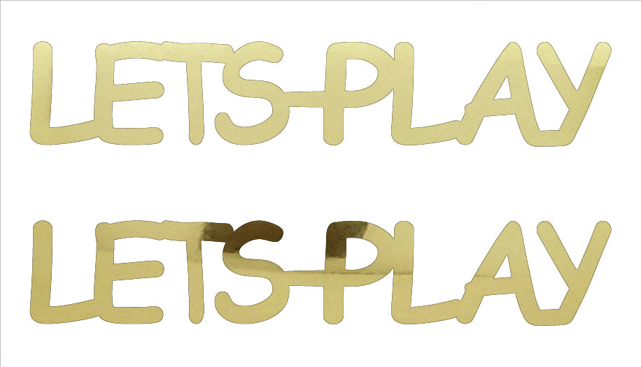 Custom-Buzz Word - LETS PLAY Gold