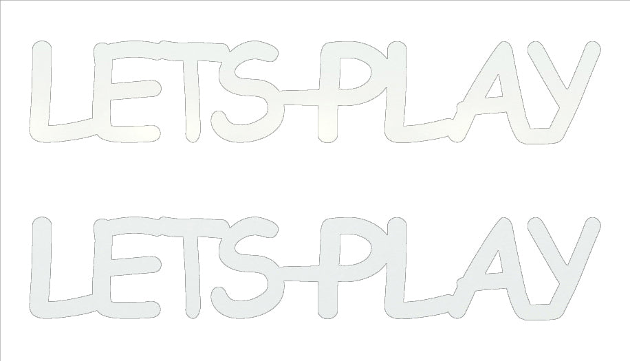 Custom-Buzz Word - LETS PLAY White