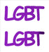 Custom-Buzz Word - LGBT Purple