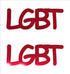 Custom-Buzz Word - LGBT Red