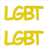 Custom-Buzz Word - LGBT Yellow Paper