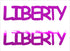 Custom-Buzz Word - LIBERTY Fuchsia