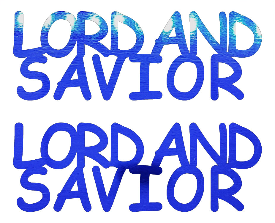 Custom-Buzz Word - LORD AND SAVIOR Blue Royal