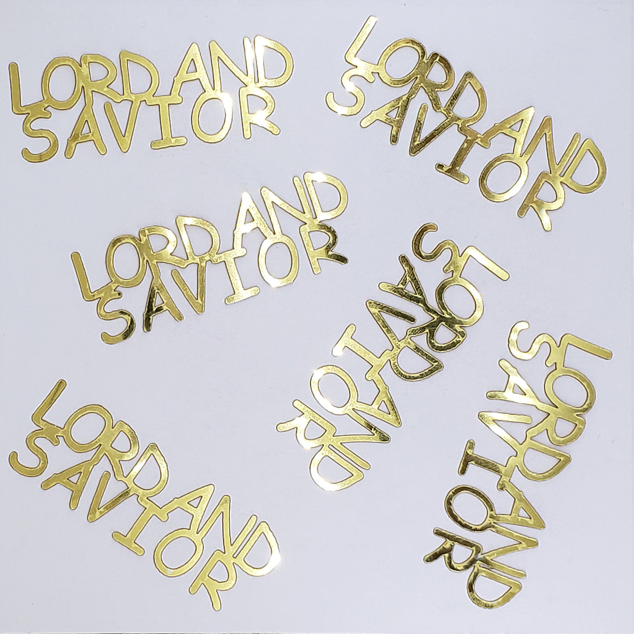 Custom-Buzz Word - LORD AND SAVIOR Gold