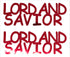 Custom-Buzz Word - LORD AND SAVIOR Red