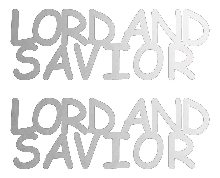 Custom-Buzz Word - LORD AND SAVIOR Silver