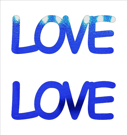 Custom-Buzz Word - LOVE Blue Royal